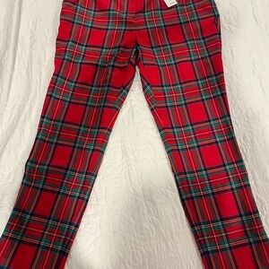 Vineyard Vines NWT Red tartan Plaid Pants SZ 14